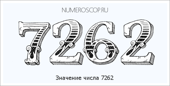 Расшифровка значения числа 7262 по цифрам в нумерологии