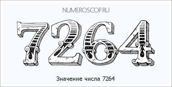Расшифровка значения числа 7264 по цифрам в нумерологии