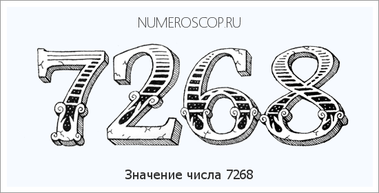 Расшифровка значения числа 7268 по цифрам в нумерологии