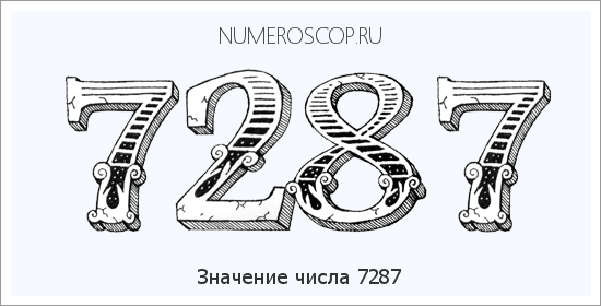 Расшифровка значения числа 7287 по цифрам в нумерологии