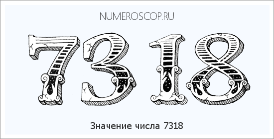 Расшифровка значения числа 7318 по цифрам в нумерологии