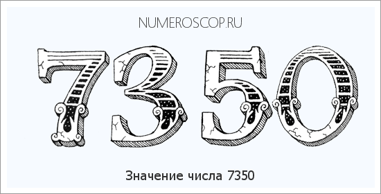 Расшифровка значения числа 7350 по цифрам в нумерологии