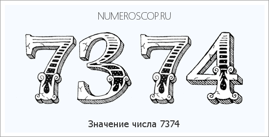 Расшифровка значения числа 7374 по цифрам в нумерологии
