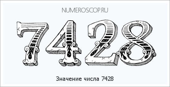 Расшифровка значения числа 7428 по цифрам в нумерологии