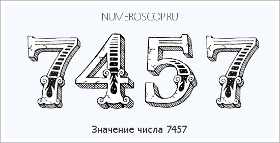 Расшифровка значения числа 7457 по цифрам в нумерологии