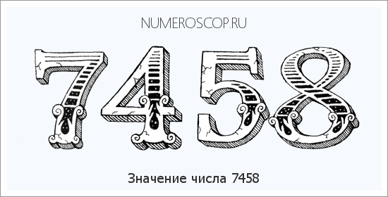 Расшифровка значения числа 7458 по цифрам в нумерологии