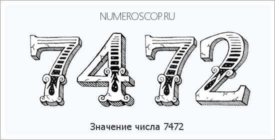 Расшифровка значения числа 7472 по цифрам в нумерологии