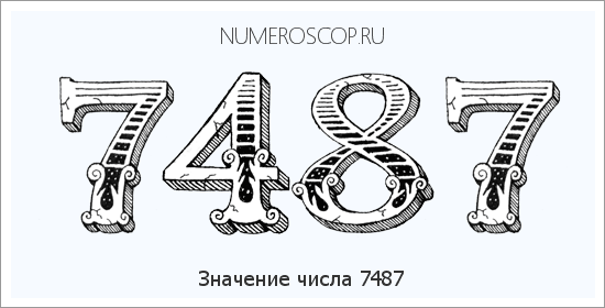 Расшифровка значения числа 7487 по цифрам в нумерологии