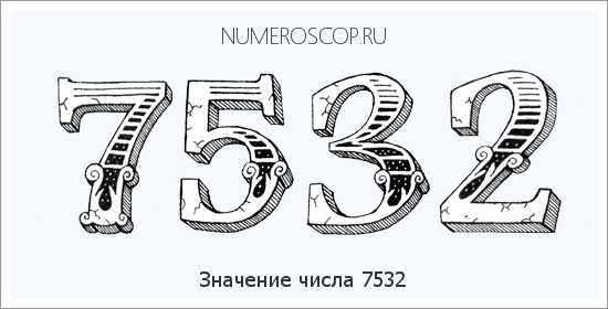 Расшифровка значения числа 7532 по цифрам в нумерологии