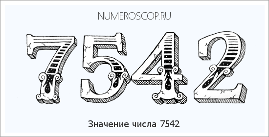 Расшифровка значения числа 7542 по цифрам в нумерологии