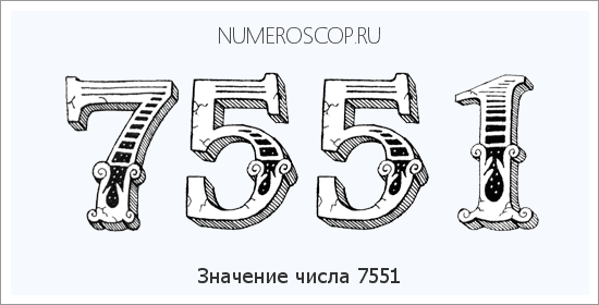 Расшифровка значения числа 7551 по цифрам в нумерологии