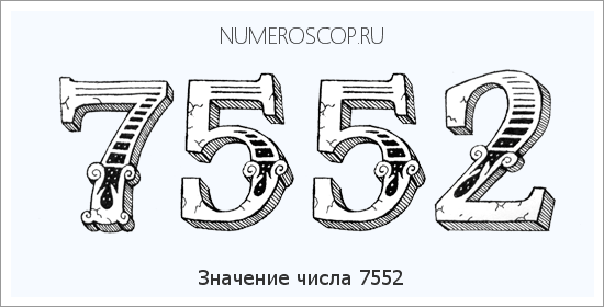 Расшифровка значения числа 7552 по цифрам в нумерологии