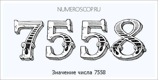 Расшифровка значения числа 7558 по цифрам в нумерологии