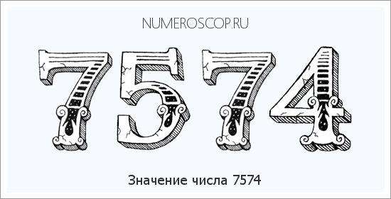 Расшифровка значения числа 7574 по цифрам в нумерологии