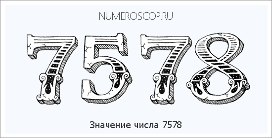 Расшифровка значения числа 7578 по цифрам в нумерологии