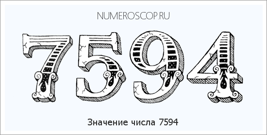 Расшифровка значения числа 7594 по цифрам в нумерологии