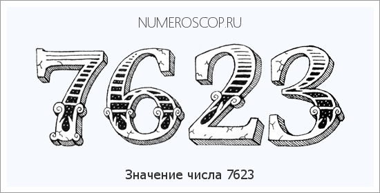 Расшифровка значения числа 7623 по цифрам в нумерологии