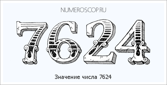 Расшифровка значения числа 7624 по цифрам в нумерологии