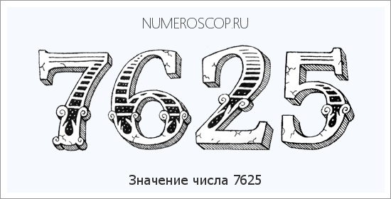 Расшифровка значения числа 7625 по цифрам в нумерологии