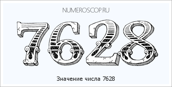 Расшифровка значения числа 7628 по цифрам в нумерологии