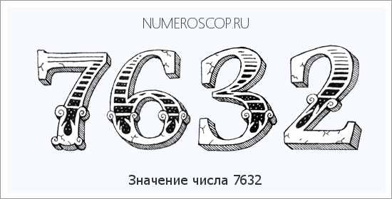 Расшифровка значения числа 7632 по цифрам в нумерологии