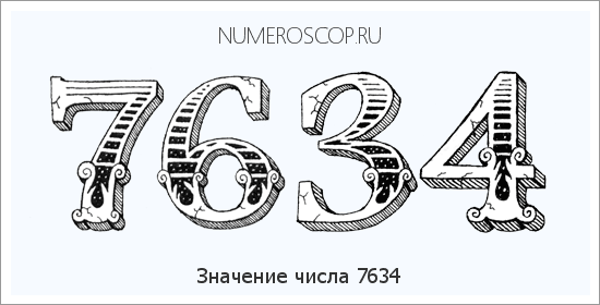 Расшифровка значения числа 7634 по цифрам в нумерологии