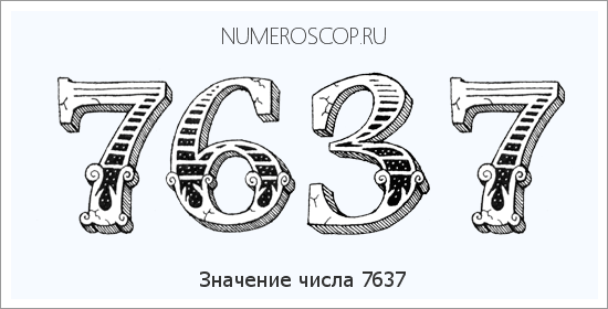 Расшифровка значения числа 7637 по цифрам в нумерологии