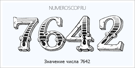 Расшифровка значения числа 7642 по цифрам в нумерологии