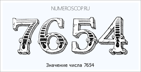 Расшифровка значения числа 7654 по цифрам в нумерологии