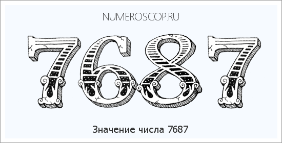 Расшифровка значения числа 7687 по цифрам в нумерологии