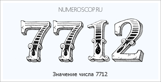 Расшифровка значения числа 7712 по цифрам в нумерологии