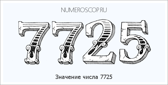 Расшифровка значения числа 7725 по цифрам в нумерологии