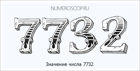 Расшифровка значения числа 7732 по цифрам в нумерологии