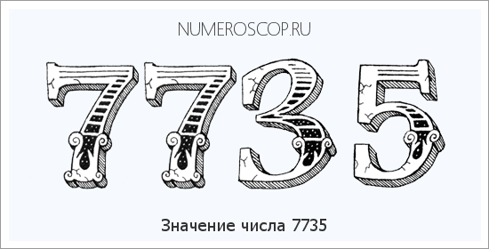 Расшифровка значения числа 7735 по цифрам в нумерологии