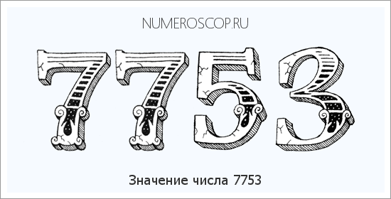 Расшифровка значения числа 7753 по цифрам в нумерологии