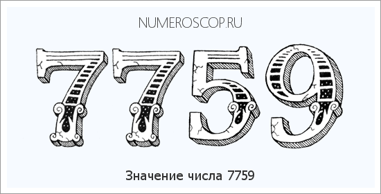 Расшифровка значения числа 7759 по цифрам в нумерологии