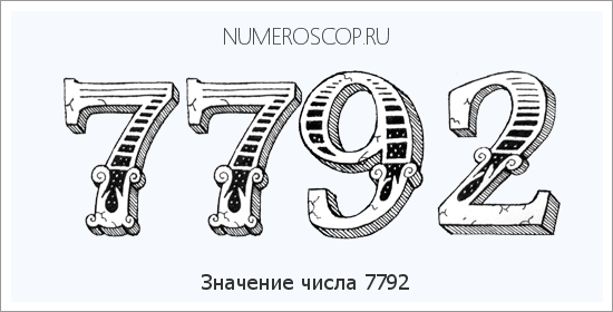 Расшифровка значения числа 7792 по цифрам в нумерологии