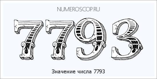 Расшифровка значения числа 7793 по цифрам в нумерологии