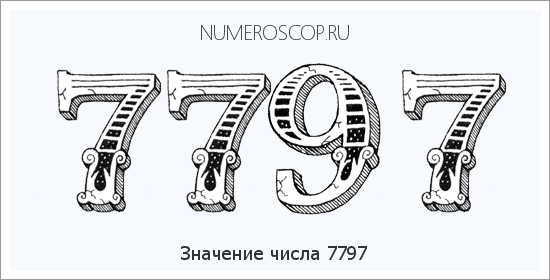 Расшифровка значения числа 7797 по цифрам в нумерологии