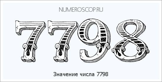 Расшифровка значения числа 7798 по цифрам в нумерологии