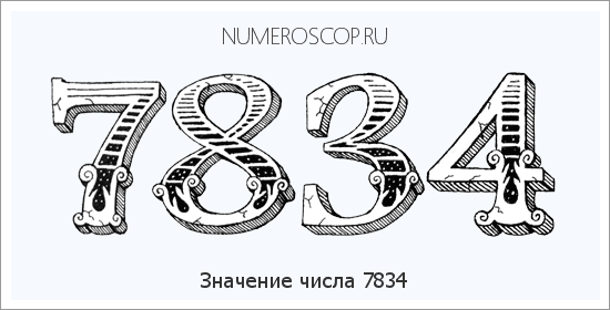 Расшифровка значения числа 7834 по цифрам в нумерологии