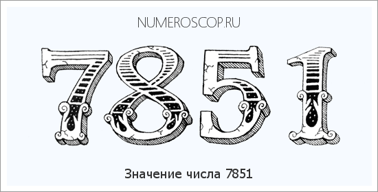 Расшифровка значения числа 7851 по цифрам в нумерологии