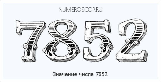 Расшифровка значения числа 7852 по цифрам в нумерологии