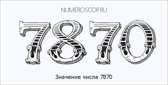Расшифровка значения числа 7870 по цифрам в нумерологии