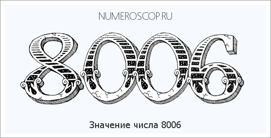 Расшифровка значения числа 8006 по цифрам в нумерологии