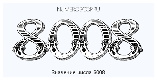 Расшифровка значения числа 8008 по цифрам в нумерологии