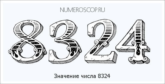 Расшифровка значения числа 8324 по цифрам в нумерологии