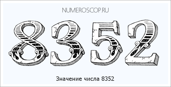 Расшифровка значения числа 8352 по цифрам в нумерологии