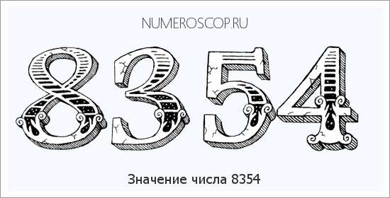 Расшифровка значения числа 8354 по цифрам в нумерологии