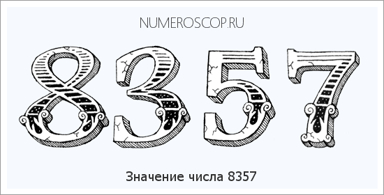 Расшифровка значения числа 8357 по цифрам в нумерологии
